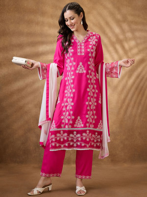Globus Women Kurta Pant Dupatta Set