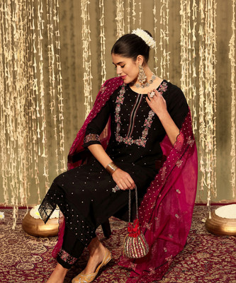 Indo Era Women Kurta Pant Dupatta Set