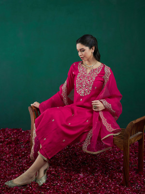 Indo Era Women Kurta Pant Dupatta Set