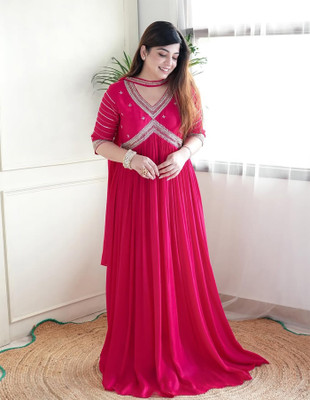 Kedar Fab Anarkali Gown(Pink)