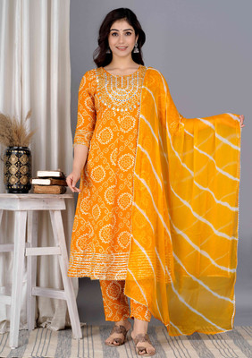 Bairaj Women Kurti Pant Dupatta Set