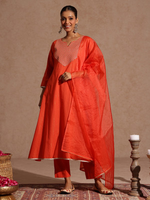 Janasya Women Kurti Pant Dupatta Set