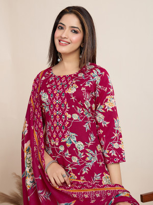 TINKUDI Women Kurti Pant Dupatta Set
