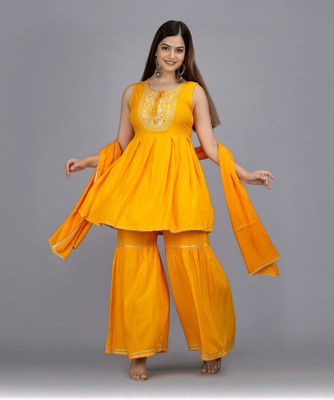 Karvika Women Kurta Sharara Dupatta Set