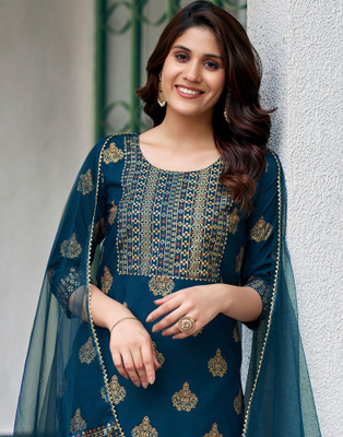 Divastri Women Kurta Palazzo Dupatta Set