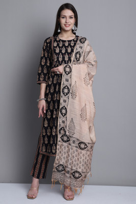 VihaanExim Printed Kurta, Trouser/Pant & Dupatta Set