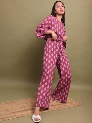 Vishudh Women Ethnic Top Palazzo Set