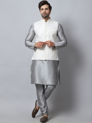B BEN Men Kurta Pyjama Ethnic Jacket Set