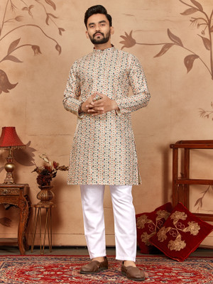 CELLUX Men Kurta Pyjama Set