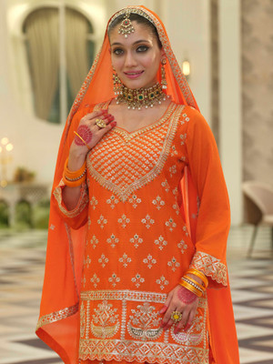 Indo Era Women Kurta Skirt Dupatta Set