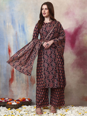 Tissu Women Kurta Palazzo Dupatta Set