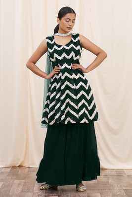 LH ENTERPRISE Women Kurta Sharara Dupatta Set