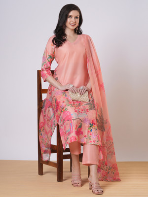 Tasrika Printed Kurta, Trouser/Pant & Dupatta Set