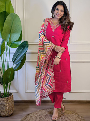Trijal Fab Women Kurta Pant Dupatta Set