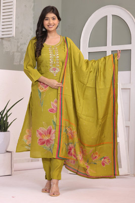 shreedha Women Kurti Pant Attached Dupatta Set