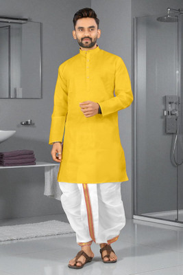 click n buy Men Kurta Dhoti Set