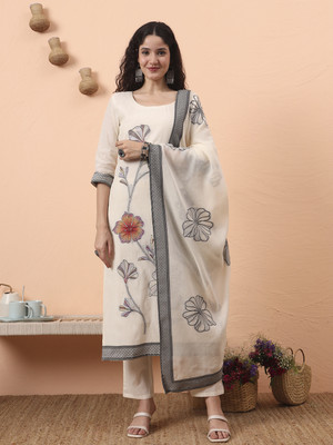 TANMANI Floral Print Kurta, Trouser/Pant & Dupatta Set