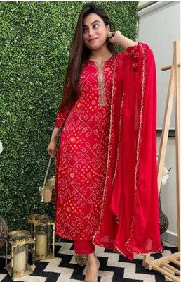 BOND HR Women Kurta Pant Dupatta Set