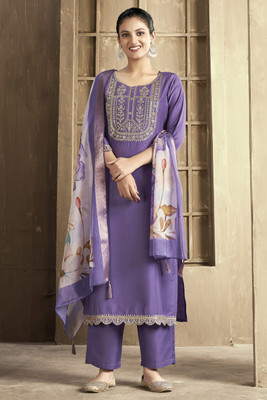 MOKOSH Embroidered Kurta, Trouser/Pant & Dupatta Set