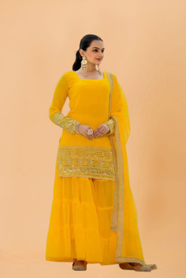 murlidhar creation Women Kurta Sharara Dupatta Set