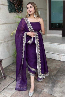GRANTHAM Women Kurta Palazzo Dupatta Set