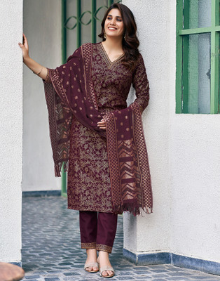 Samah Embellished Kurta, Salwar & Dupatta Set