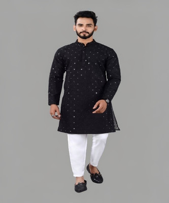 VILLAIN Men Kurta Pyjama Set