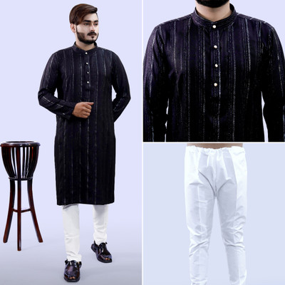 Tibra Collection Men Kurta Pyjama Ethnic Jacket Set