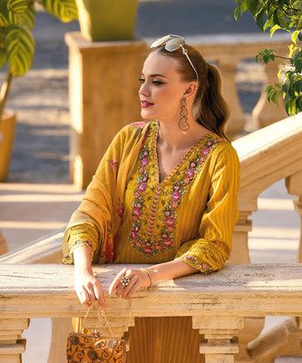 Indo Era Women Kurta Pant Dupatta Set