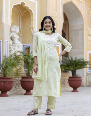 NAVLIK Women Kurta Pant Dupatta Set