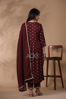 MUDRA FASHION Embroidered Kurta, Trouser/Pant & Dupatta Set