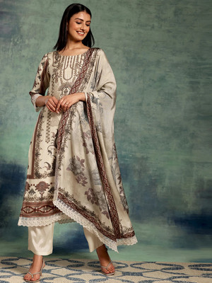 LIBAS Women Kurta Palazzo Dupatta Set