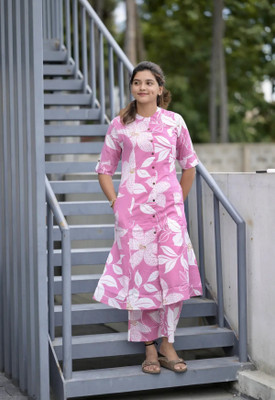 OMJI Women Kurti Pant Set