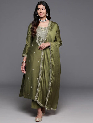 JENSI FASHION Embroidered Kurta, Trouser/Pant & Dupatta Set