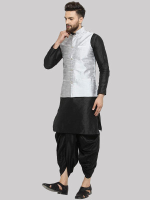 Royal Kurta Men Kurta Dhoti Ethnic Jacket Set