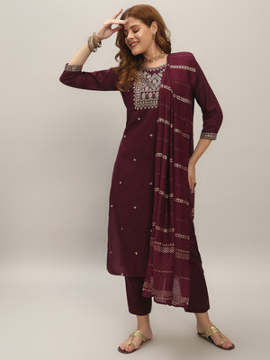 THE52 Women Kurta Pant Dupatta Set