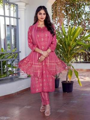 TheBestBuyers Printed Kurta, Trouser/Pant & Dupatta Set