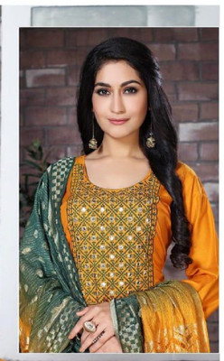 HELPOTICS Embroidered Kurta, Patiala & Dupatta Set