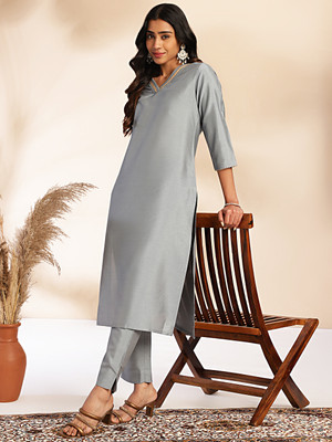 Janasya Women Kurta Pant Set