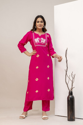Kenix World Women Kurti Pant Set