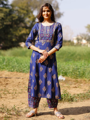 Mokshi Elite Women Kurta Palazzo Set