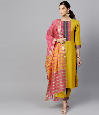 Nysha Creation Women Kurta Pant Dupatta Set