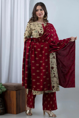 PRAVIK Women Kurta Pant Dupatta Set