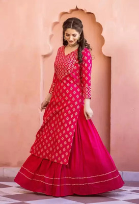 CHABUTRA TREND Women Kurta Skirt Set