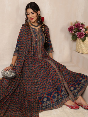 Gulmohar Jaipur Women Kurta Palazzo Dupatta Set