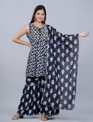 AF Ankita Fashion Women Kurta Sharara Dupatta Set