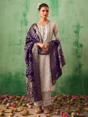 Janasya Women Kurta Pant Dupatta Set
