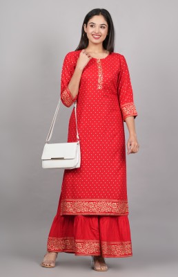 Baba Enterprises Women Kurta Sharara Set