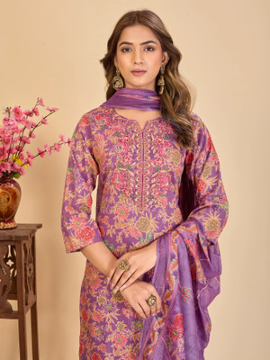 Larqi Women Kurta Pant Dupatta Set