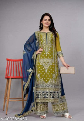 Primesky Women Kurta Palazzo Dupatta Set